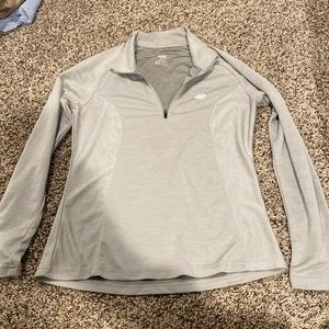 MoFiz Women's UPF 50+ Sun Protection Zip Up Long Sleeve Greyish White